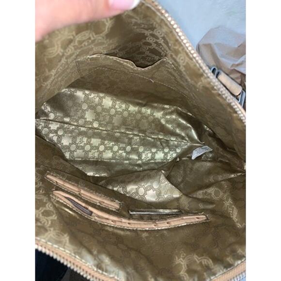 Ivanka Trump Beige Faux Ostrich Vegan Leather‎ Shoulder Bag Women - Picture 7 of 8